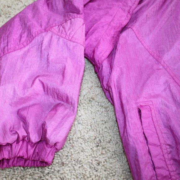 VINTAGE 80's WOMENS PACIFIC TRAIL NYLON MED WEIGHT JACKET FUSCHIA/PURPLE - Picture 3 of 11